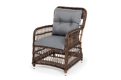 "цесена" кресло плетеное из искусственного ротанга, цвет коричневый в официальном магазине viva-verde.ru