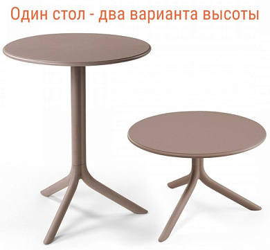 стол пластиковый обеденный nardi spritz + spritz mini в официальном магазине viva-verde.ru