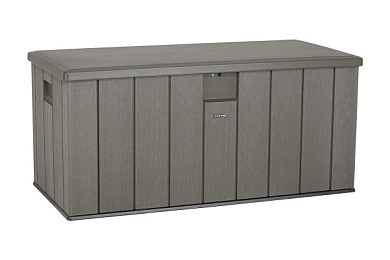 картинка сундук пластиковый woodlook, 570 л, серый от магазина viva-verde.ru