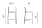 Стул пластиковый полубарный Nardi Net Stool Mini