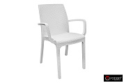 стул b:rattan индиана / indiana с подлокотниками, белый в официальном магазине viva-verde.ru