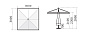 Зонт профессиональный 3х3 м Scolaro Palladio Standard