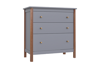 Комод Classic 3 ящика (серый). Современная мебель для спальни. Более 100 видов гарнитур, кроватей, комодов, диванов. Доставка 24/7. Фирменная гарантия на мебель.