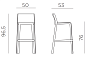 Стул пластиковый барный Nardi Trill Stool