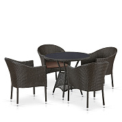 комплект плетеной мебели t707ans/y350-w53 4pcs brown в официальном магазине viva-verde.ru