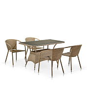 комплект мебели из иск. ротанга t198d/y137c-w56 light brown (4+1) в официальном магазине viva-verde.ru