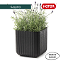 Кашпо Куб S (Keter cube planter S) коричневый
