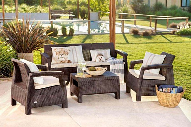 уличная мебель corfu triple set в официальном магазине viva-verde.ru