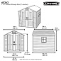 Пластиковый хозблок LifeTime WoodLook 7x7